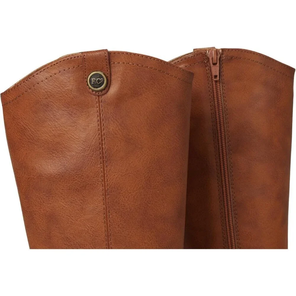 girls Cognac Kellie Button Riding (Little Kid/Big Kid)
